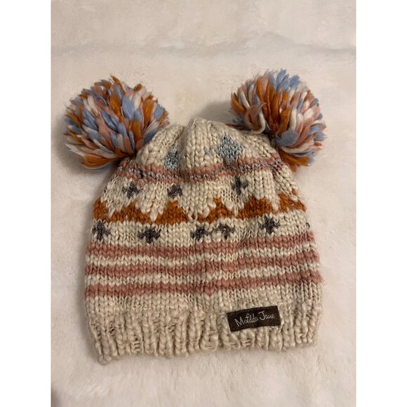 Matilda Jane adele Girls Winter Double-Pom Hat Size LG - Picture 1 of 8